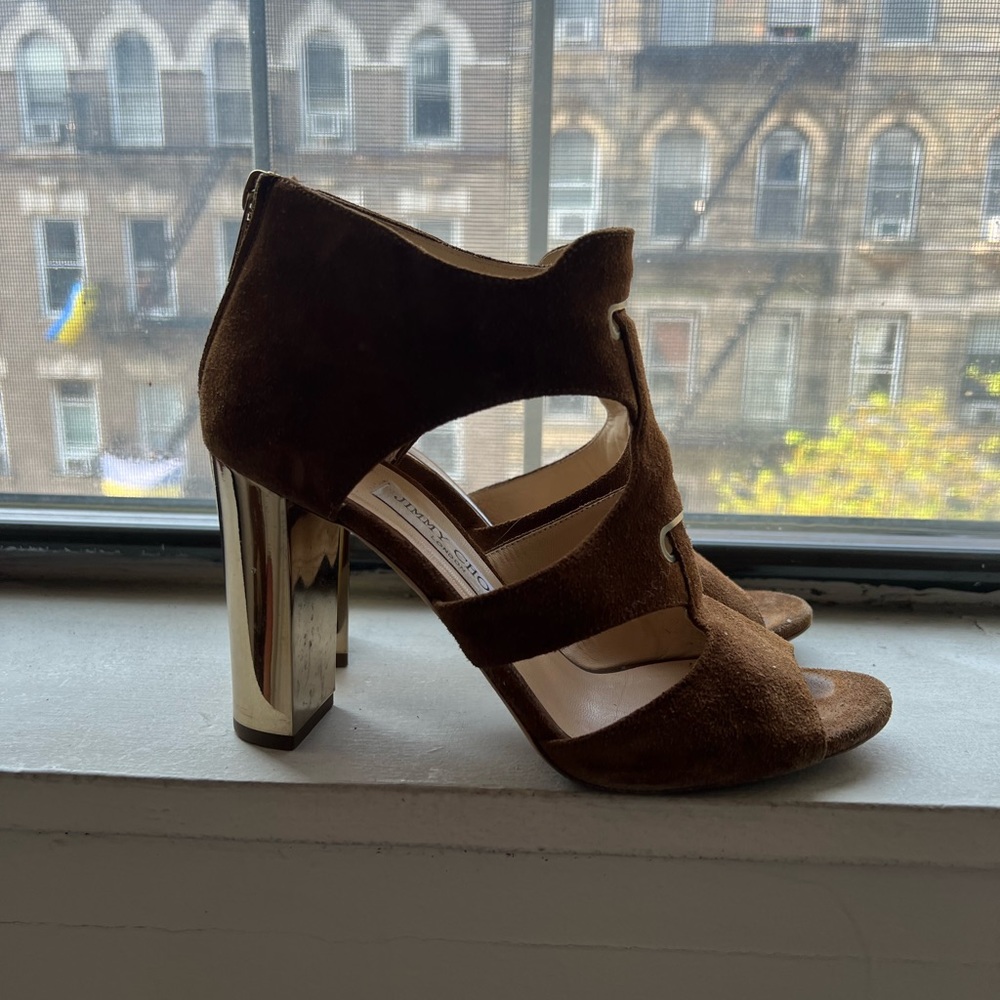 Jimmy Choo Suede Strappy Heels